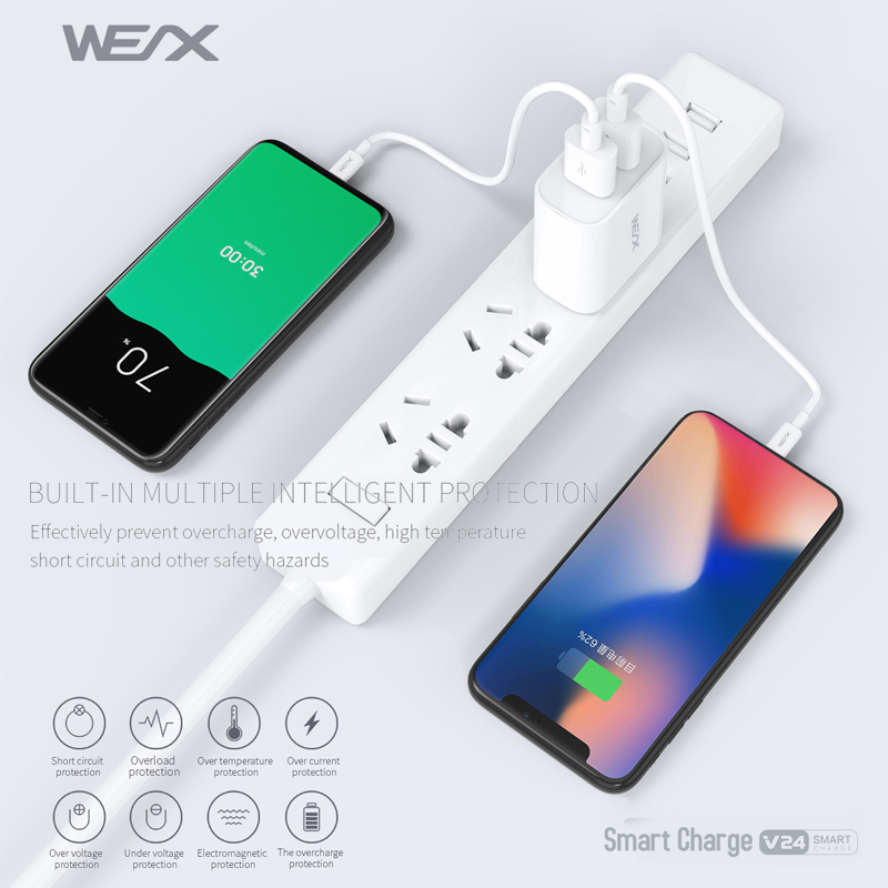 WEX V24 панель зарядки, USB зарядка, быстрая зарядка, двухконтурная зарядка
